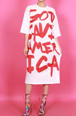 Save America Shirt Dress - boudoirnyc.com